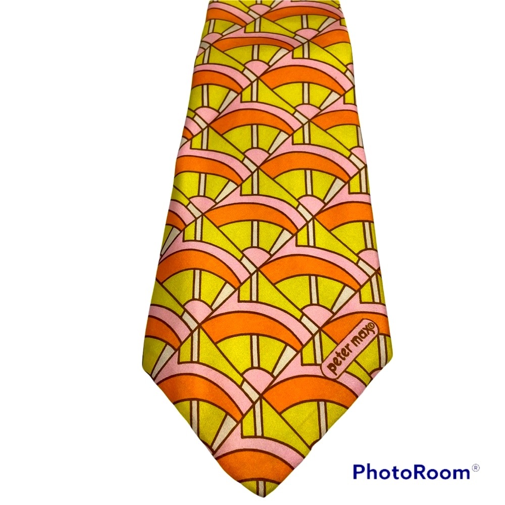 Peter Max Original 70’s Pop Art Men’s Necktie Beautiful Design Great Gra…